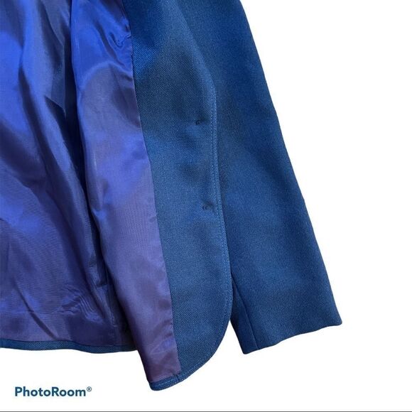 Vintage Blue Single Breast Blazer - Picture 4 of 9